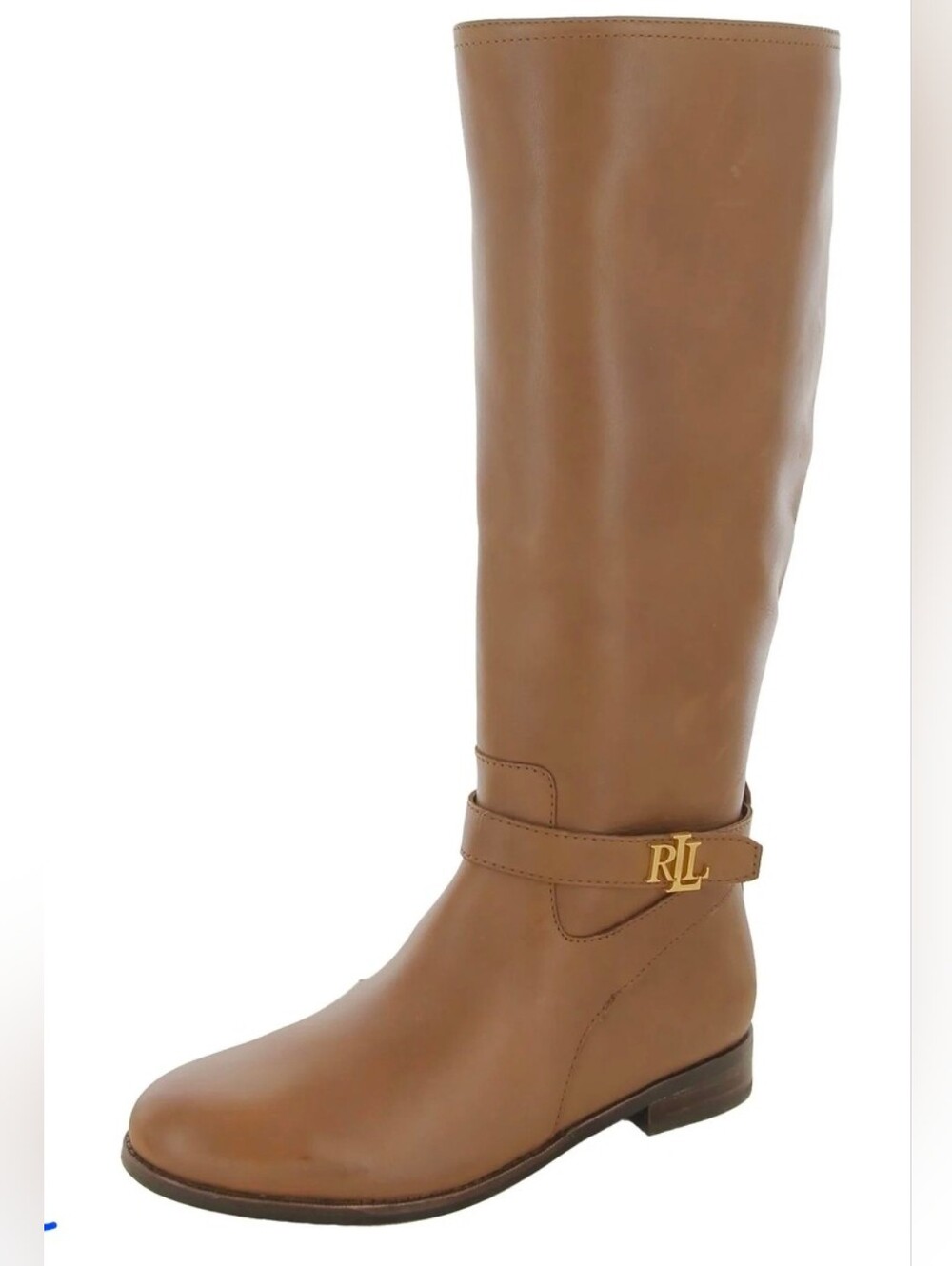 NEW Ralph Lauren Brittaney Leather Riding Knee High Boots, Polo Tan Size 10B